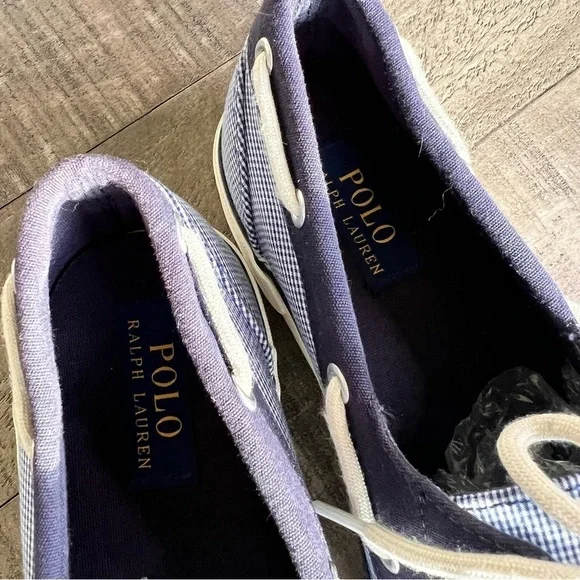 Polo Ralph Lauren Men's Lander Boat Shoes - Blue/Off White 10.5 - Picture 3 of 7